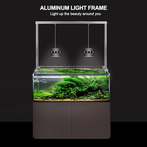 Adjustable Reptile Lamp Stand Aluminium Alloy Hanging Light Holder for Turtle Tank Fish Aquarium with Reinforced Base