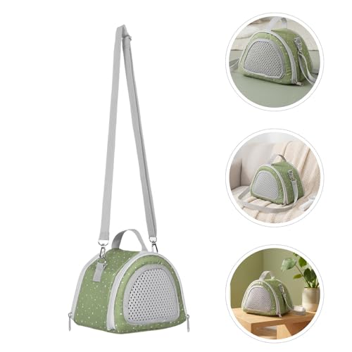 Toyvian 2pcs Portable Small Pet Carrier Bags for Hamsters and Reptiles, Breathable Mesh Travel Shoulder Pouches Made of Polyester and Oxford Cloth, Lightweight and Sturdy for Outdoor