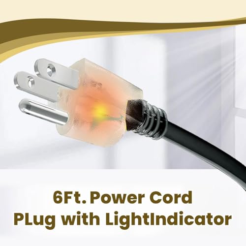 MAXKOSKO Gutter Heater for Roof Snow Melting, Self Regulating Heating Cable with 6 ft Lighted Plug, 120 V 8 w/ft, 85 ft Heating Cable