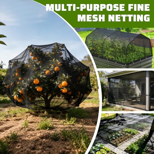Stronger Garden Mesh Netting,10 x 6.5 FT Ultra Fine Nano PP Plant Covers, Small Animals Bird Net Barrier Screen for Vegetables Plants Fruits Flowers Protection, Shading Rate 33% - size: 10 x 6.5 FT