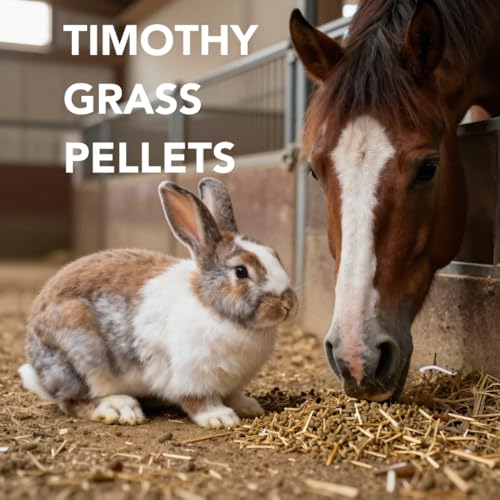 Unearthed Timothy Grass Pellets – 10 lb Bag | 100% Pure Sun‑Cured Forage, No Additives or Fillers | High Fiber, Low Protein Feed for Rabbits, Guinea Pigs, Horses & More | USA Grown