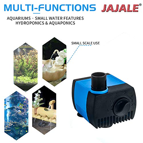 80 GPH Submersible Water Pump - Adjustable Quite Aquariums, Fountains, Hydroponics, and Pond Pump, 2.25 ft Lift, 4.5W - 2 Pack - color: Blue; 2 Pack, size: 80 GPH