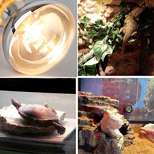 MIXJOY 11 inch Dual Reptile Light Fixture with 160W&125 Reptile Heat Lamp Bulb, Each UVA UVB Reptile Light Bulb with Separate Switches, for Reptile and Amphibian Use