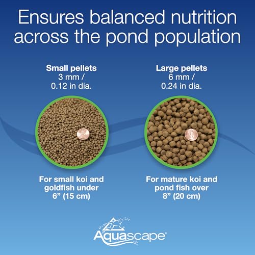 Aquascape Premium Cold Water Fish Food Pellets (4.4 lbs / 2 kg) - size: 4.4 Pound (Pack of 1), style: Large Pellet