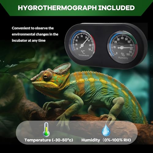 Garvee 34 Gallon Reptile Tall Glass Terrarium, 24" x 18" x 18" Reptile Tank Double Hinge Door with Top Screen Ventilation, Easy Assembly (34 Gallon-H)