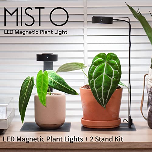 ONF Mist Black Desktop Planted Lighting (2 Mist O Lights and 2 Stand Kits Included), Colorfull LED Light for Indoor Plants, Brightness Dimmable Full Spectrum Grow Light, Terrarium Light