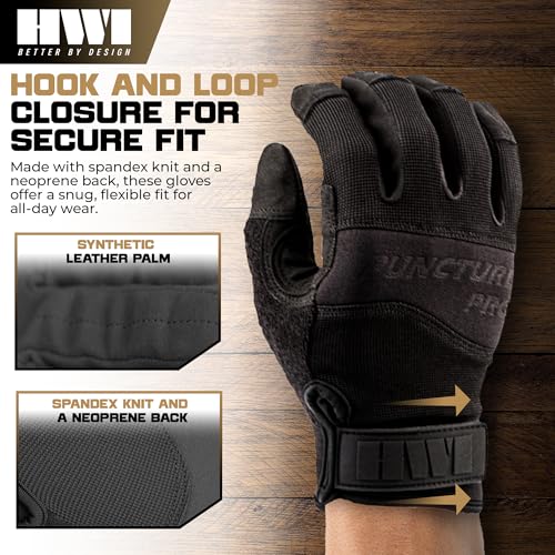 HWI Gear HPG100 Puncture Pro Duty Glove Cut-Resistant, Hypodermic Needle Protective, Touchscreen Capable - size: X-Small