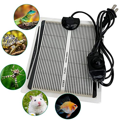 YOUMU Reptile Heating Pad- (5W/15W/25W/35W) Temperature Adjustable Terrarium Heat Mat for Turtle/Snake/Frog/Lizard/Small Animals/Plant Box (5W(7.08in5.9in))