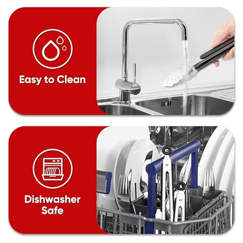 7" Small Kitchen Tongs Set of 3, Stainless Steel Ice Tongs Food Tongs, Mini Serving Tongs for Appetizers, Salad, Buffet (7", 3PCS) | Ice Bucket Tongs | For Salad/Buffet | Heat-Resistant | Dishwasher Safe - size: 7", 3PCS