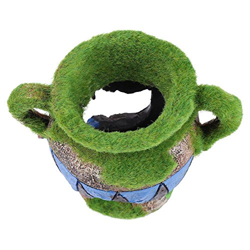 Yosoo Aquarium Decoration Fish Hide Ancient Vase Cave Reptile Habitat Resin Ornament Jar Decor