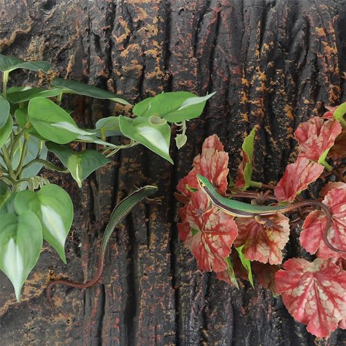 IBWell Fake Reptile Plants for Terrarium, Decor, Turtle Tank with Suction Cup