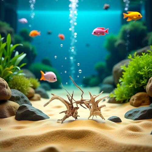 WLngtv Natural Driftwood Branches for Aquarium, 8-10 cm, Aquarium Driftwood Branches Natural Wood Reptiles Trunk Wood Fish Tank Decoration Plant Stump Ornament Landscaping Decoration