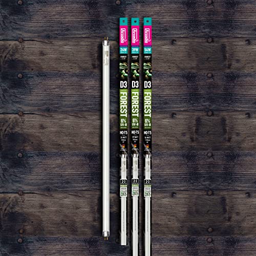 Arcadia Reptile D3 Forest T5 UVB Lamp 6% (39W) - High Output Flicker-Free UVB Tube for Forest Species, Full Spectrum Daylight, 12-Month Lifespan, Reptile Tank Accessories for Gecko, Snake, Turtle - size: 1 Count (Pack of 1)