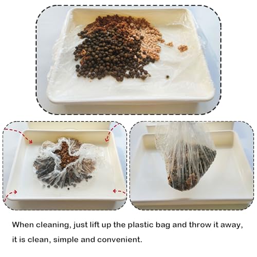 Disposable Small Animal Cage Liners, Rabbit Litter Box Lines Pet Tray Liner Bags Guinea Pig Cage Toilet Plastic Film for Bird Hamster Chinchilla Hedgehog (50 PCS, 24'') - style: 50 PCS, 24''