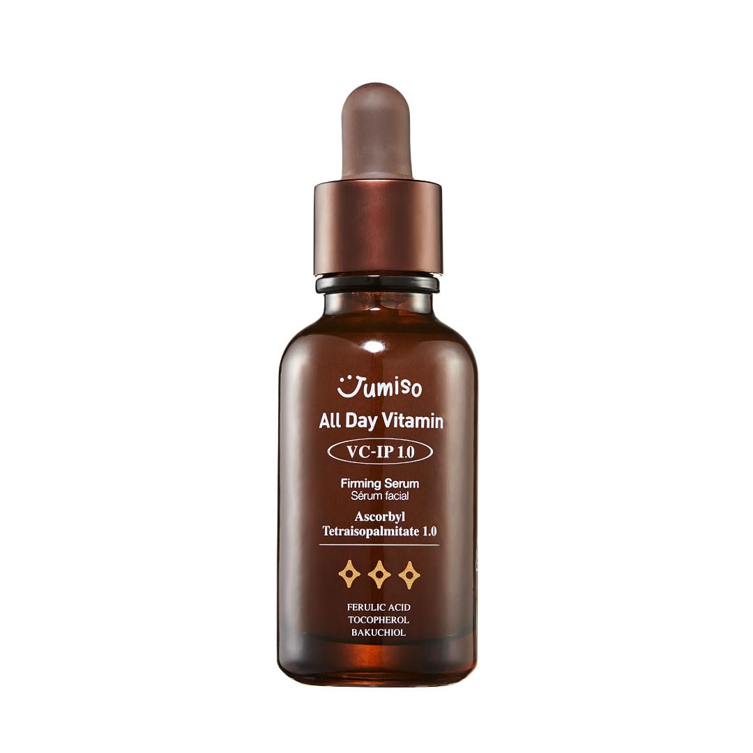 JUMISO All Day VC-IP 1.0 Firming Serum 30ml, 1.01 fl oz, Boosting Collagen, Reducing fine lines, Aronia Extract, Bakuchiol, Pant