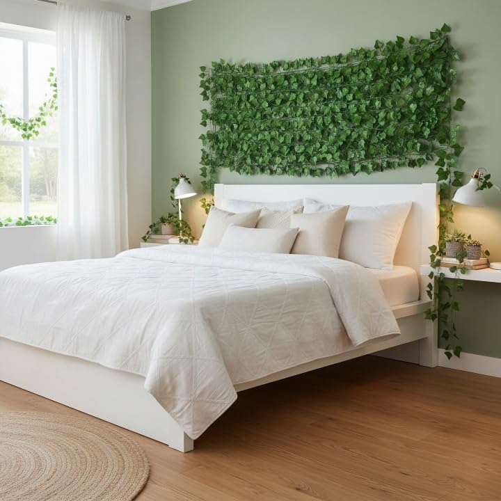 270 Feet 36 Pack Fake Vines for Room Decor, Artificial Ivy Greenery Garland Vine Leaves, for Bedroom, Garden Wall, Indoor Outdoor