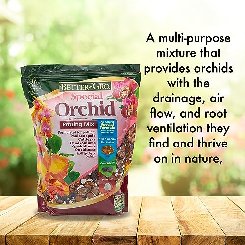 Better-Gro Sphagnum Moss - 100% Natural, Long-Fiber Moss for Orchids, Ferns, and Host & Better-Gro Special Orchid Mix - Premium Grade Orchid Bark Potting Mix for Potting, Repotting, Enhanced