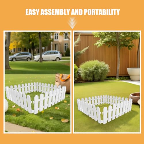 4pcs Tortoise Enclosure Fence Outdoor Pet Playpen Plastic Portable Reptile and Rabbit Safety Pen 50cm X 20cm for Garden Grass Grazing and Sunbathing