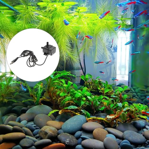 Happyyami Miniature Brushless Dc Water Pump 5v Submersible Micro Aquarium Fountain Pump for Fish Tank and Pet Drinking Fountain 2m Lift Height