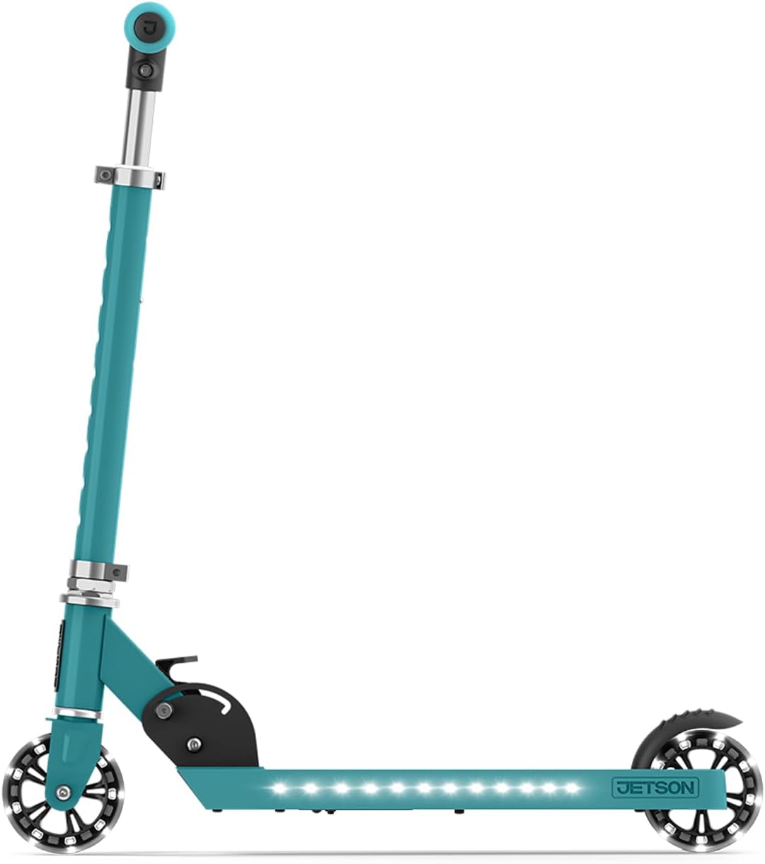 Jetson Jupiter Kids 2-Wheel Light-Up Kick Scooter for Ages 5+ with Adjustable Handlebar and Rear Brake