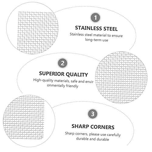 LIOOBO 10Pcs Stainless Steel Mesh Pad for Aquarium Planting Rust-Free Water Grass Fixing Net Sturdy Fish Tank Mesh for Aquatic Plants