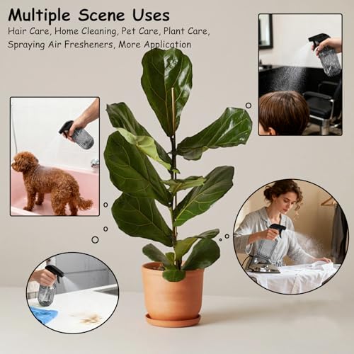 YYTSGG Glass Plant Mister Bottle, 15oz Refillable Water Spray Bottle with Adjustable Mist Nozzle for Indoor Flowers, Outdoor Gardening, Cleaning, Hair and Pets Care (Gray) - color: Gray