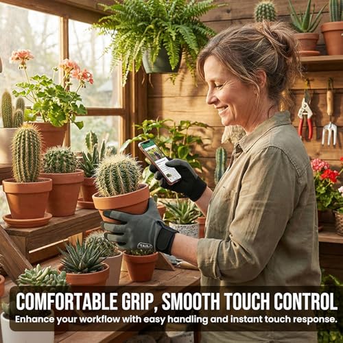 TAILI 2 Pairs Level 2 Needlestick, Level 5 Puncture Resistant Work Gloves, Feather-Light Comfort, Grip Enhanced Cut Resistant Gloves for Gardening, Carving, Fishing, Touchscreen & Breathable, L - size: Large, style: 2 Pairs