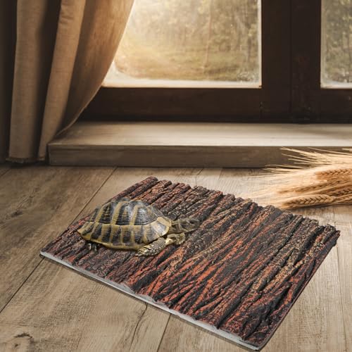 ERINGOGO Aquarium Decorative Background Board 3D Emulation Oak Bark Landscaping Panel Ultra-Thin Turtle Box Tortoise Tank Fish Tank Backdrop for Reptile Terrarium