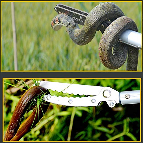Snake Tong Rattle Snake Reptile Catcher Grabber,with Wide Jaw and Comfortable Grip Handle, Handling Tool Equipped with Snake Hook and Bagging,More Professional (43 Inch(110cm)) - style: 43 Inch(110cm)