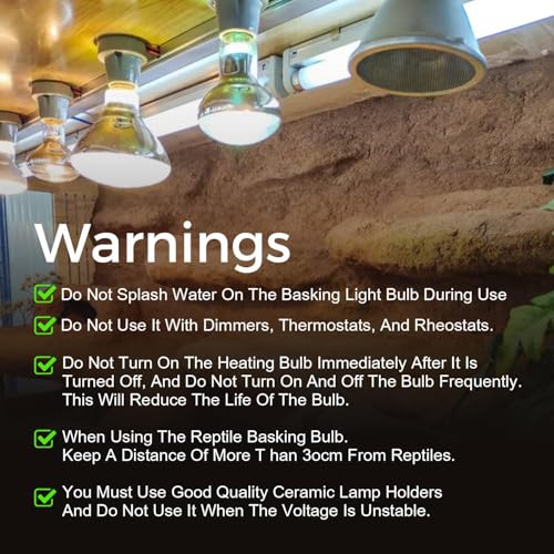100W Reptile Heat Lamp Bulb, Day & Night Basking Spot Light Combo Pack Includes Infrared Heat Lamp and UVA Daylight Heating Lamp Basking Light for Lizards, Turtles, Chicken,Bearded Dragons - style: Day & Night Heat Lamp 100W