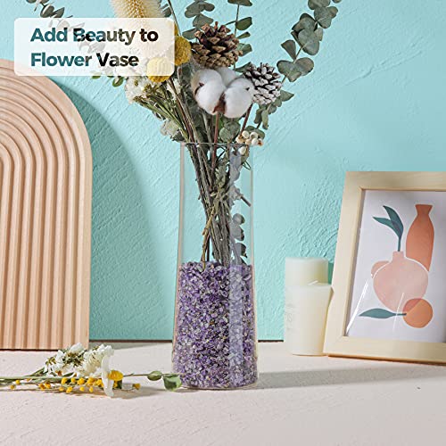 T4U Tumbled Chips Stones Crushed Crystal Quartz 1 LB, Irregular Shaped Gravels Pebbles Healing Stones, DIY Smoothed Rock for Potted Plant,Resin Art,Vase Fillers Aquarium Gravel Rocks (Amethyst) - color: #1 - Amethyst, size: 1 LB