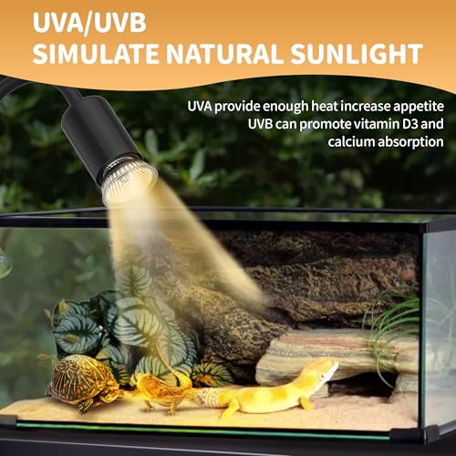 GOZILLA 4 Pack Reptile Heat Lamp, E27 UVA UVB Reptile Light Bulb for Reptiles and Amphibian Tanks, Terrariums and Cages, Heat Light Bulb for Tortoise, Bearded Dragon, Snakes.(2PCS 25W + 2PCS 35W)