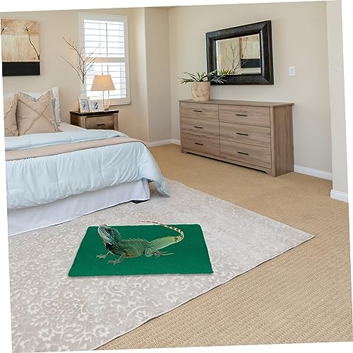 NOLITOY Reptile Carpet Cypress Mulch Pet Box Bottom Mat Lizard Snake Bedding Substrate for Reptile Tank - color: Green