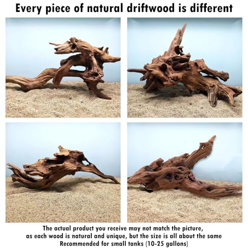 Hamiledyi Reptile Driftwood Decoration Natural Coral Driftwood Branches for Aquarium Reptiles Trunk Log Ornament Bendable Jungle Climbing Vines Decor for Bearded Dragon Lizad Amphibian Fish Tank