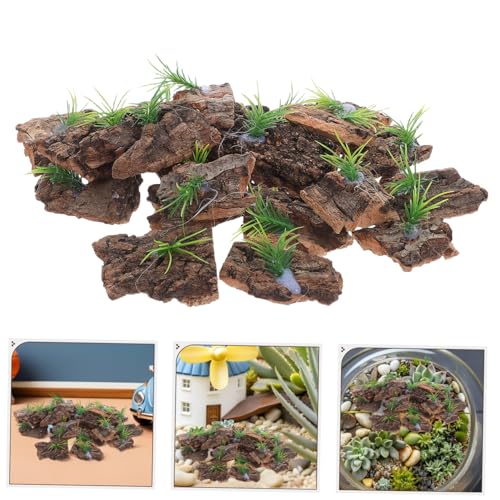20pcs Natural Cork Bark for Reptile Terrarium Non-Toxic Tree Bark Background for Reptile Tank Climbing and Shelter Decor for Lizards Turtles Amphibians Aquarium Habitat Accessories