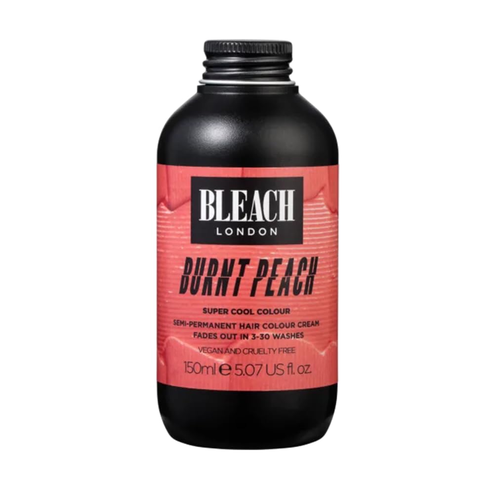 Bleach London Tangerine Dream Super Cool Color - Semi-Permanent Bright True Orange, Vegan, Cruelty Free, Vibrant Temporary Hair