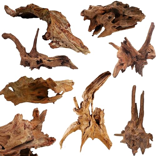 Azil Natural Driftwood 10'' - 15'' Perfect Aquarium Decoration! Ideal for Fish Tanks, Freshwater Aquariums, terrariums, aquascaping, hardscaping,Aquatic Plants. - size: Driftwood 10'' - 12''