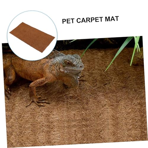 MERRYHAPY Coconut Fiber Reptile Carpet Mat for Tortoises and Bearded Dragons Natural Substrate Bedding for Reptile Terrariums Coconut Coir