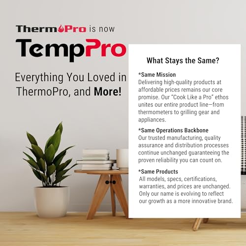 TempPro TP65 Indoor Outdoor Thermometer Digital Wireless Hygrometer Temperature Humidity Monitor with Jumbo Touchscreen and Backlight Humidity Gauge,LCD (Previously ThermoPro) - size: In-Outdoor
