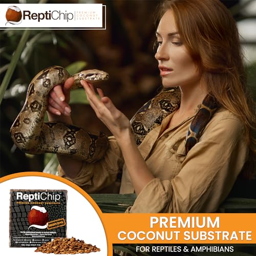 ReptiChip Reptile Substrate Coconut Chip Bedding 72 Quart Compressed Organic Coco Husk Block for Snake Habitat, Ball Python Terrarium, Turtle Tanks, Tortoise Enclosure (5 Pk) - size: 5 Pack Breeder Bundle