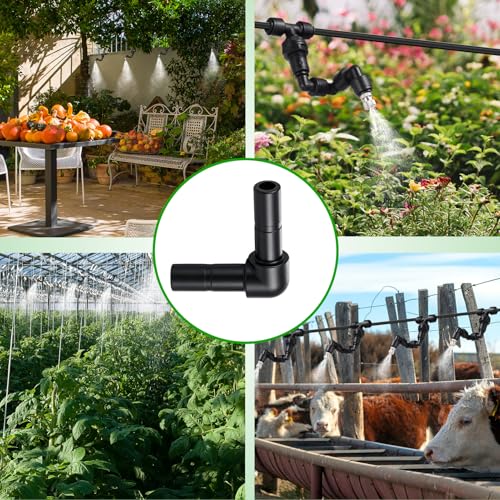 20 Pack 1/4" Push to Connect Fittings Elbow Connectors,Reptile Mister System Fittings,Reptile Mister Fittings for Aquarium,Vivarium,Irrigation System - size: 20 Pack 1/4" Elbow-B