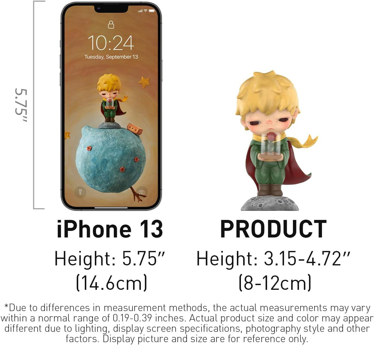 POP MART Hirono× Le Petit Prince Series Figures, Blind Box Figures, Random Design Action Figures Collectible Toys Home Decorations, Holiday Birthday Gifts, Single Box