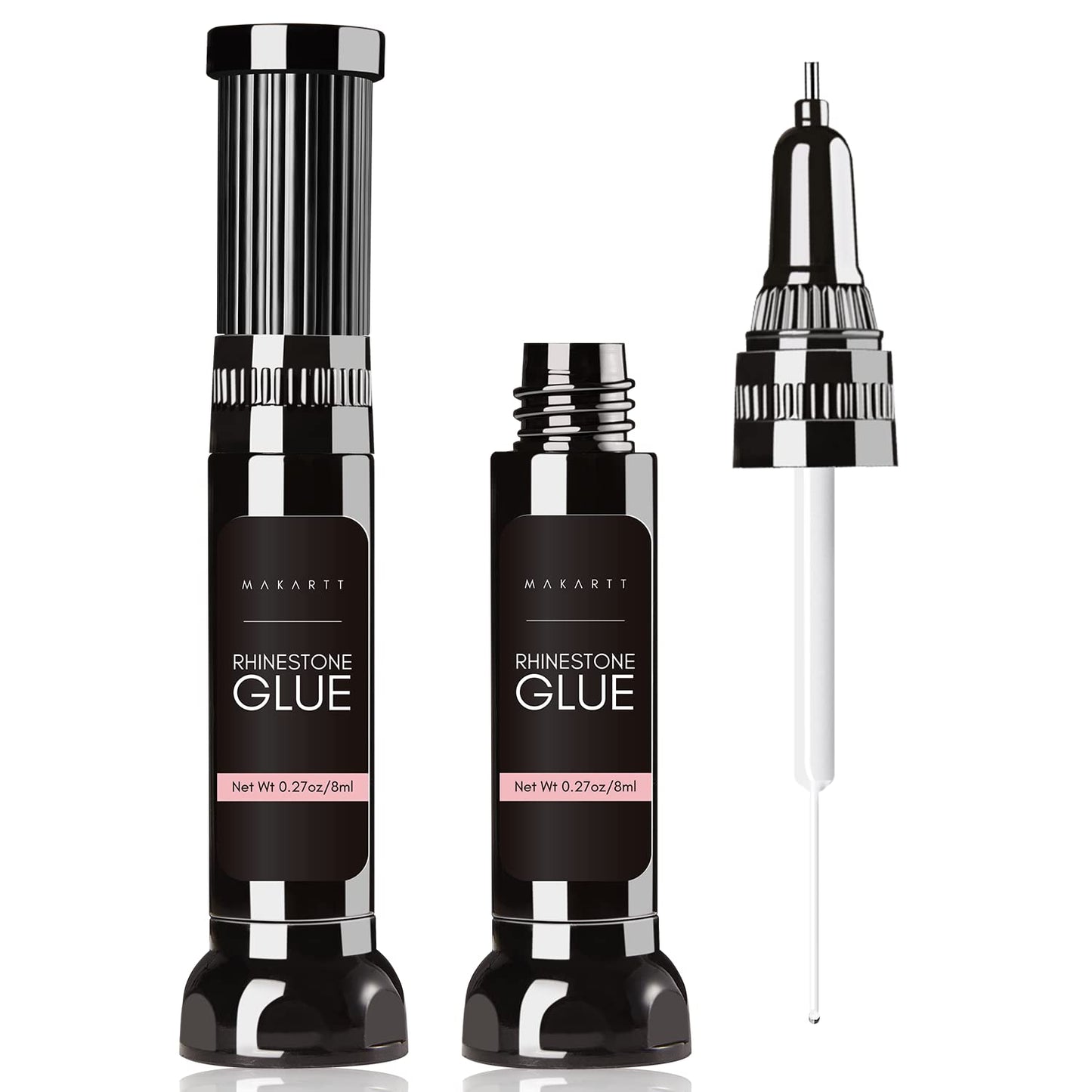 Makartt Nail Rhinestone Glue Gel, Upgrade Gel Nail Glue With Brush Pen Tip Super Strong Adhesive Precise For Nail Charms Crystal