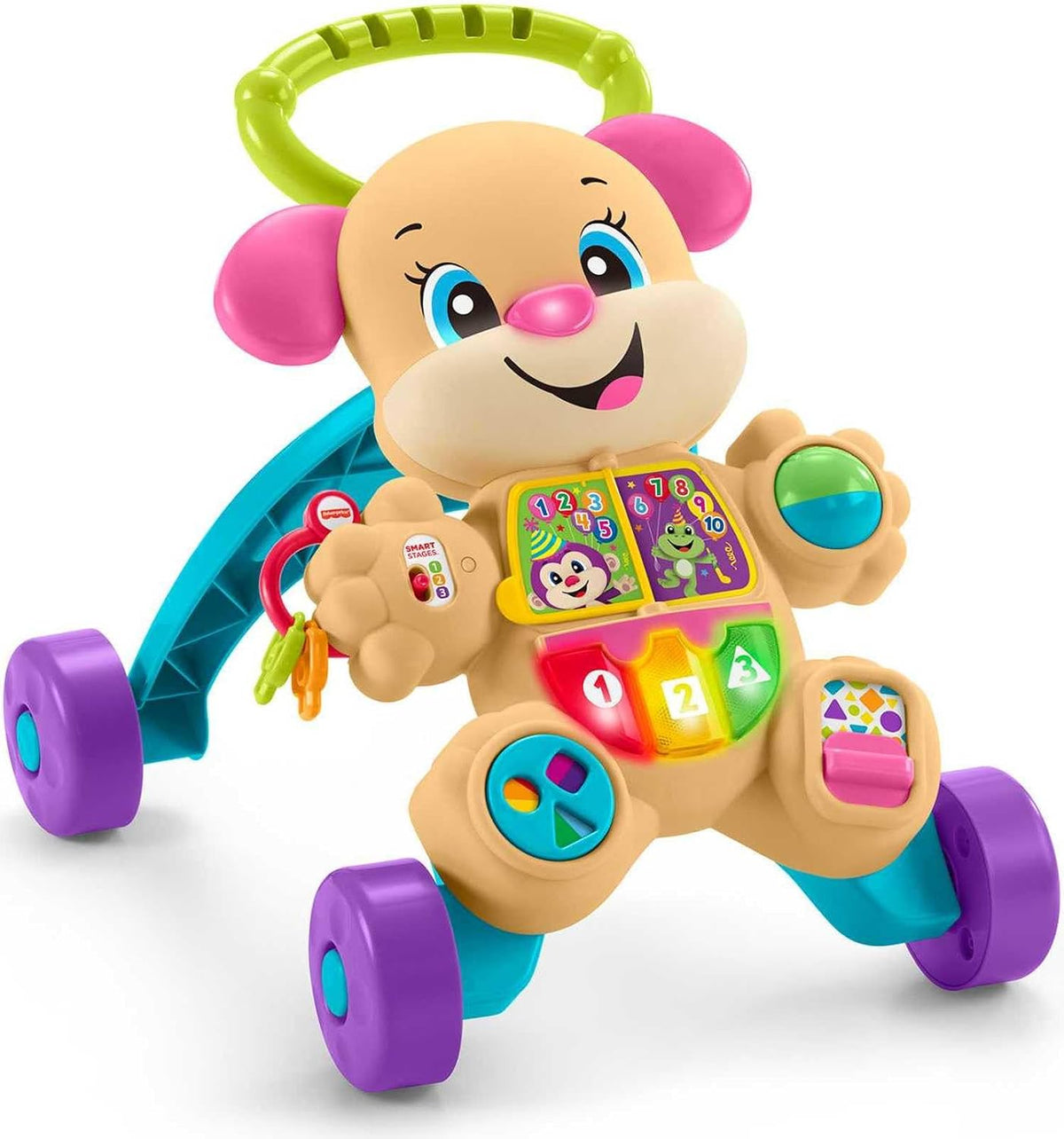 Fisher-Price Baby Toy Laugh & Learn Smart Stages Puppy Walker with Educational Music Lights & Activities for Infants Ages 6+ Months