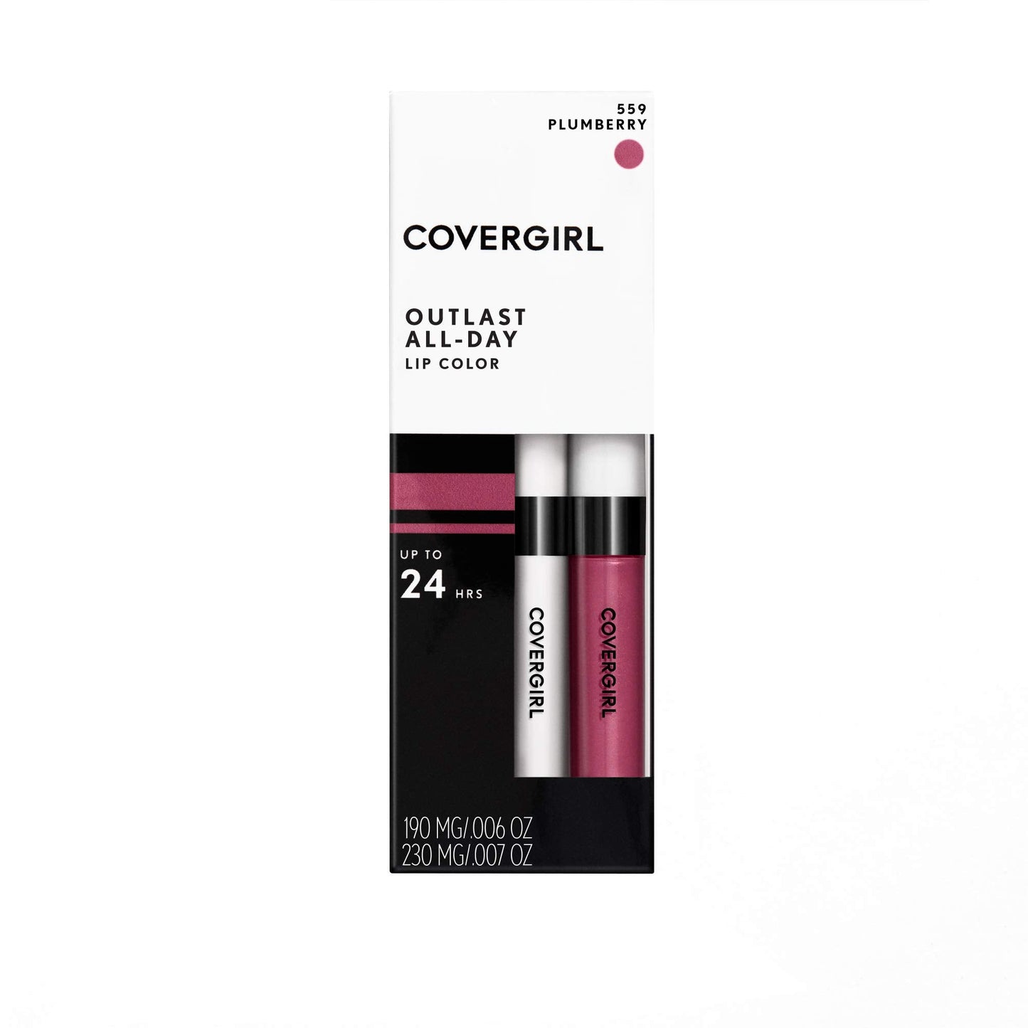 Covergirl Outlast All-Day Moisturizing Lip Color, Plum Berry, 1 Count (Pack Of 2) (Packaging May Vary)