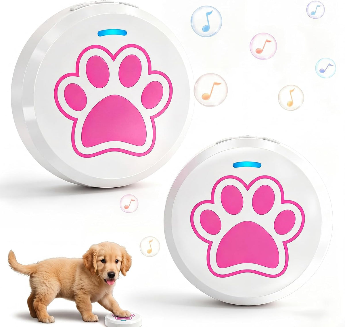 ChunHee Dog Training Bells for Door - Dog Door Bell for with 36 Custom Sounds | Dog Bell for Door Potty Training | Chew-Proof & Adjustable Volume (0-115dB) | Teach Puppies to Signal to Go Outside