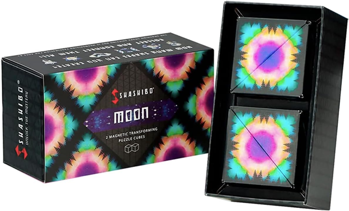 Award-Winning Shashibo Shape Shifting Box with Ultra Strong Magnets for Kids, Teens, and Adults, Perfect Sensory Gift