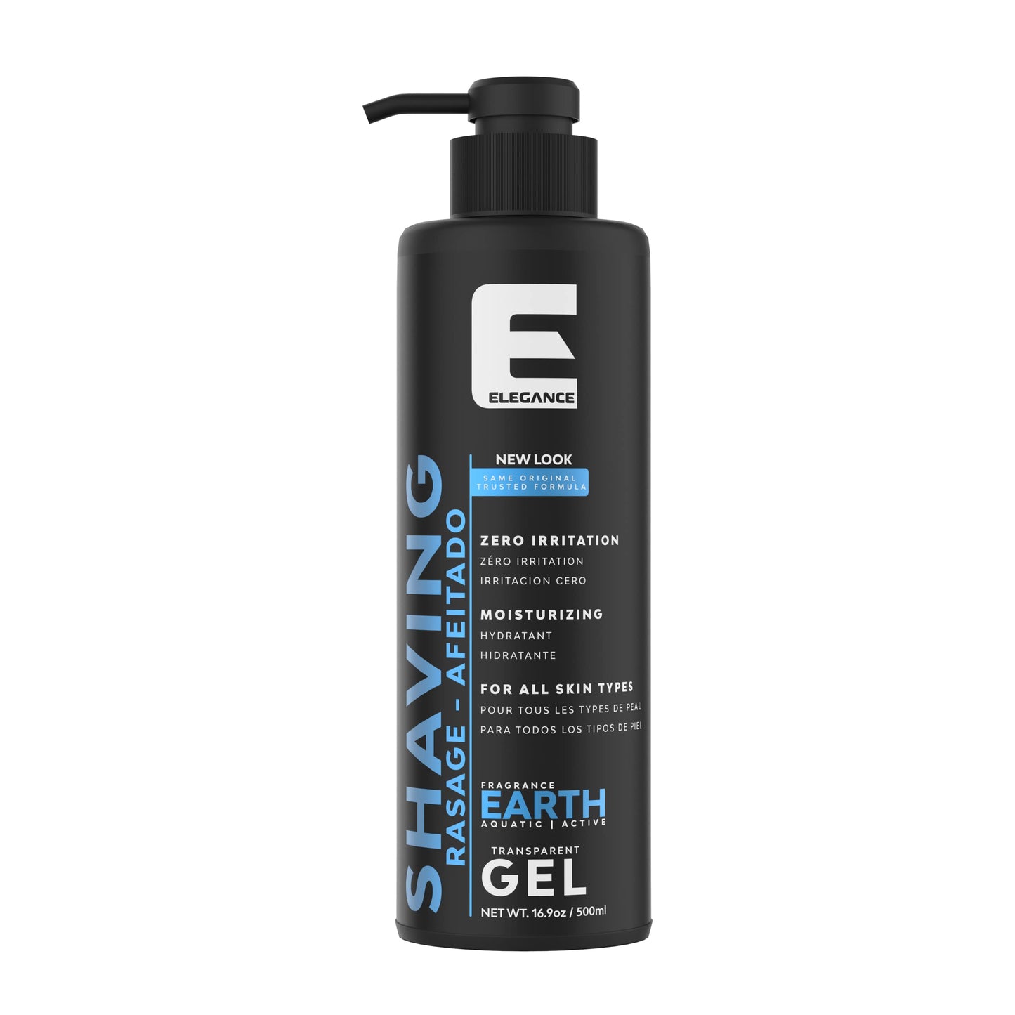 E Elegance Barber Accessories - Transparent Shaving Gel For Men Or Women, Aquatic/Acive Earth Fragrance - The Ultimate Shaving S