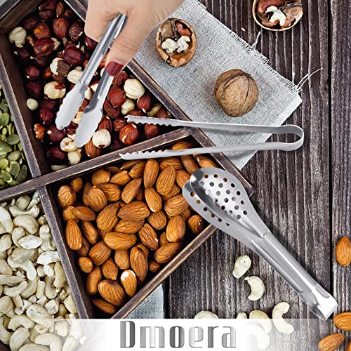 Serving Tongs,Buffet Tongs, Dmoera Stainless Steel Food Tong Serving Tong Small Serving Tongs Stainless Steel Mini Appetizer Tongs, Set of 12 - size: 5Inch