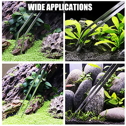 Utoolmart Aquarium Plant Tweezer, Stainless Steel Straight Tweezer, Aquarium Tweezers Extra Long 38cm, for Fish Tank Plant Aquascape Tools, Feeding Tongs, 2 Pcs - color: 2pcs, size: 38cm Straight